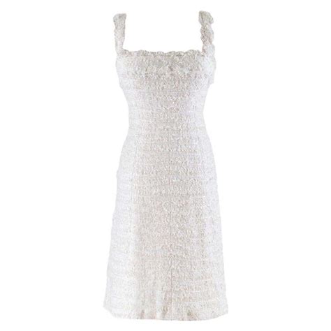 chanel inspired white dress|vintage chanel white dress.